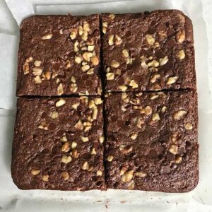 Cake flour brownies recipe designed for an 8-inch square pan