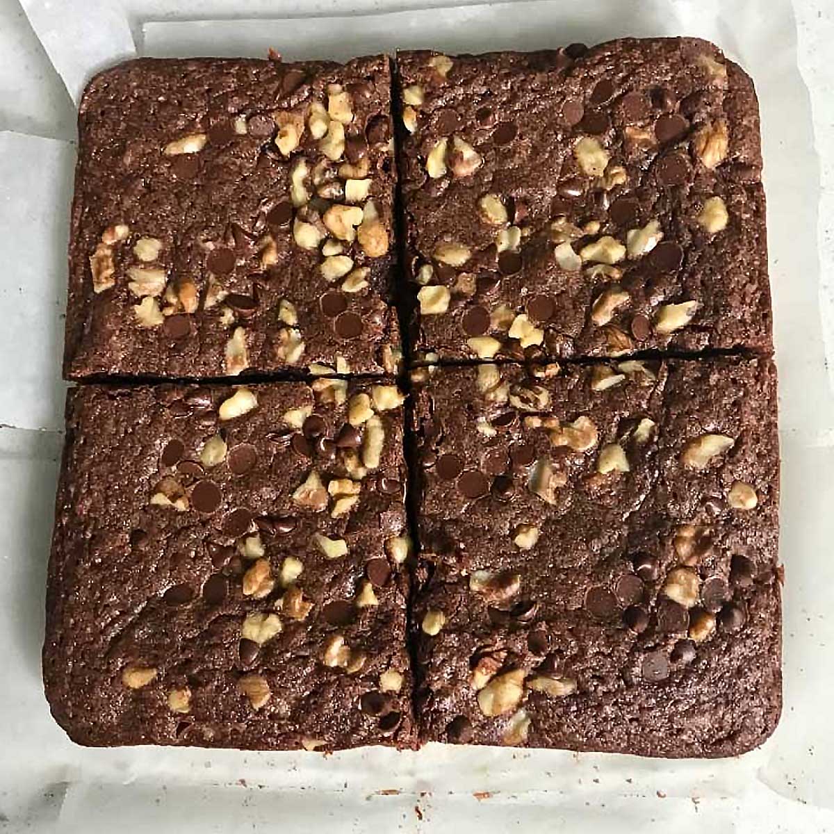 Cake flour brownies recipe designed for an 8-inch square pan