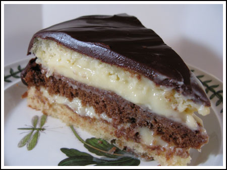 Vanilla and Chocolate Boston Cream Pie