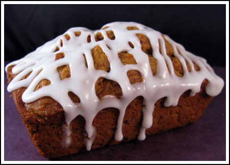 iced mini pumpkin loaves