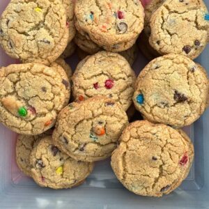 Jumbo M&M Cookies or M&Ms Cookie recipe for Father's Day