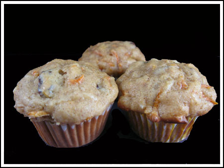 one bite carrot muffins