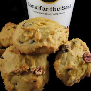 Pumpkin Chocolate Chip Cookies recipe from the California Milk Advisory Board.