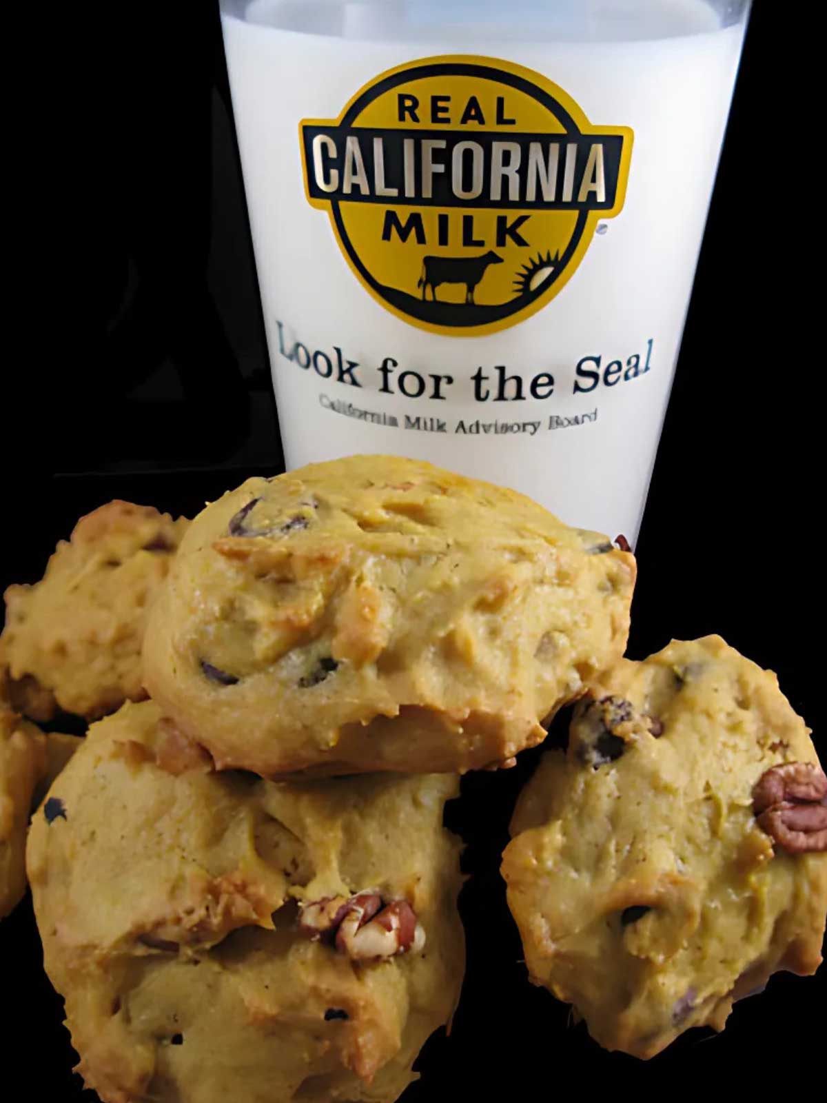 Pumpkin Chocolate Chip Cookies recipe from the California MIlk Advisory.