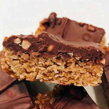 Chewy Chocolate Peanut Bars