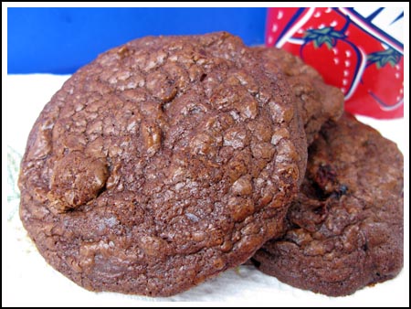 double chocolate cranberry cookies