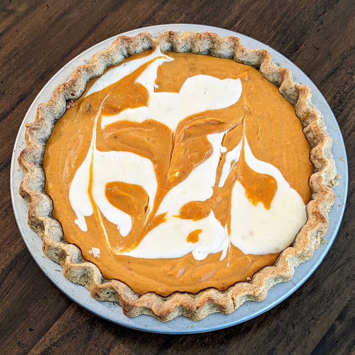 marbled pumpkin pie Marbled Cream Cheese Pumpkin Pie