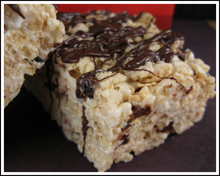 white chocolate krispy treats