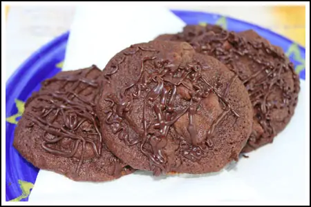 triple chocolate brownie cookies