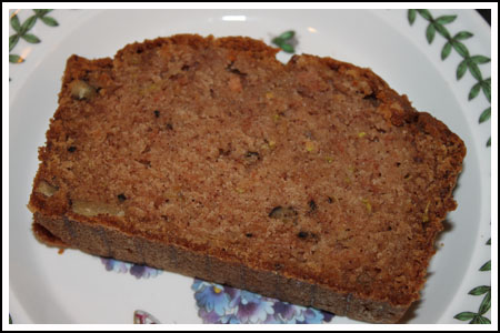 zucchini apple bread slice