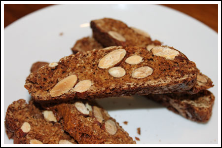 whole grain almond biscotti