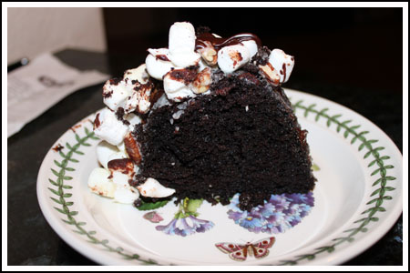 rocky road cake cut rocky road cake cut