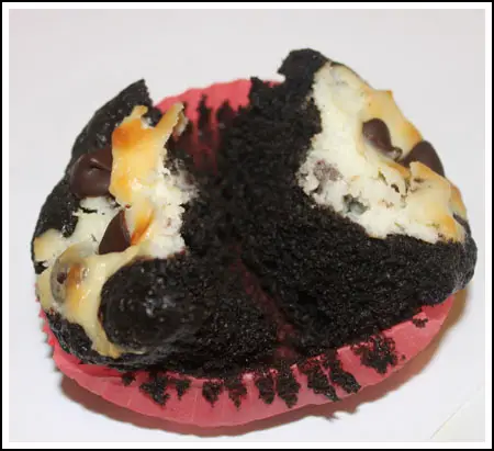 black bottom cupcake split