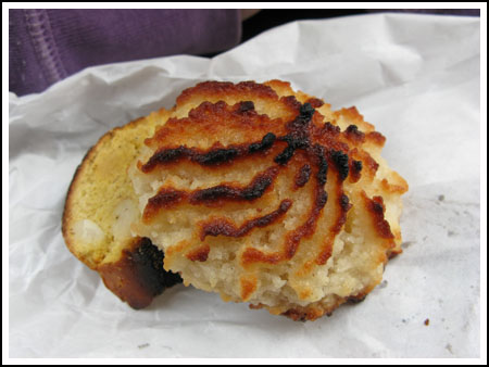 Burnt macaroon from Antico Forno del Ghetto