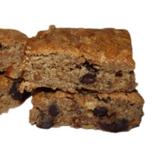 Banana Blondies with Chocolate Chips and Walnuts recipe