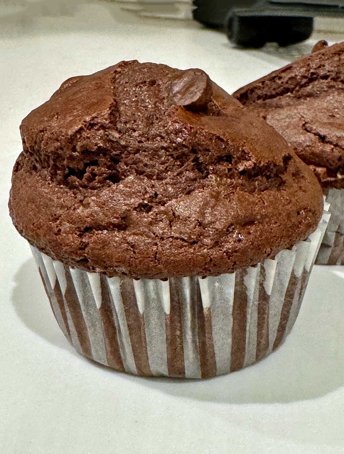 chocolatemuffin Easy chocolate muffins that call for self-rising flour.