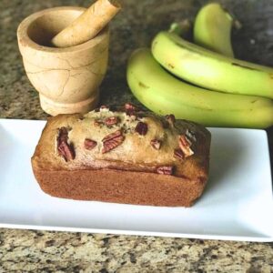 An easy vegan banana bread recipe with no eggs or butter.