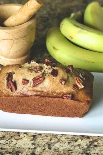 An easy vegan banana bread recipe with no eggs or butter.