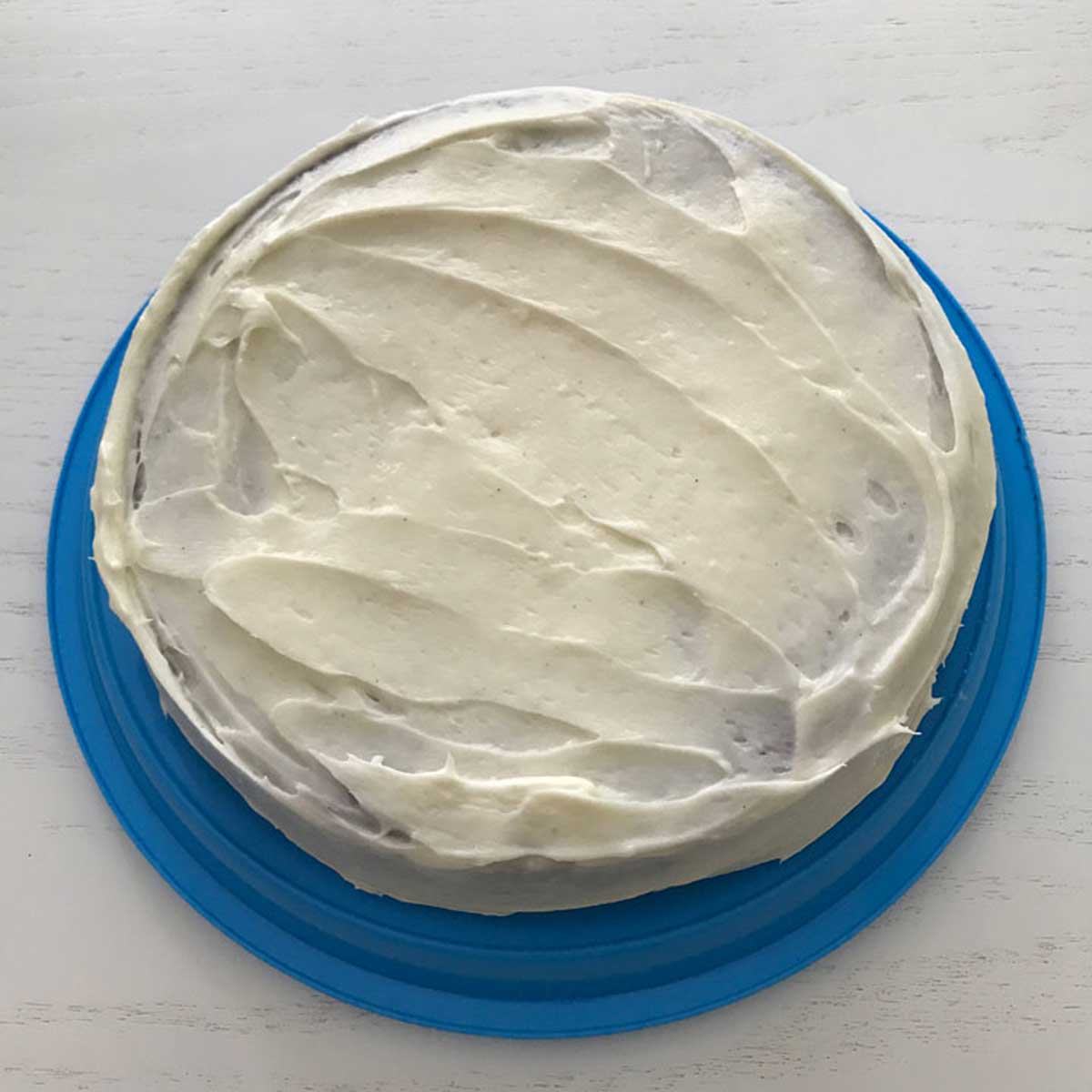 Red Velvet Half Cake recipe that calls for self-rising flour and includes a rich cream cheese frosting.