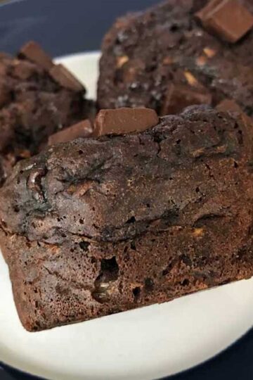Chocolate Zucchini Muffins recipe that calls for an allulose blend, Splenda Magic Baker.