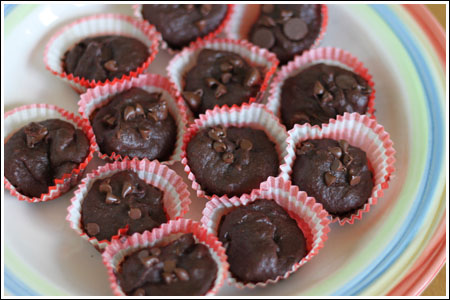 chickpeabrownies Plate of Gluten-Free Chickpea Brownie Bites