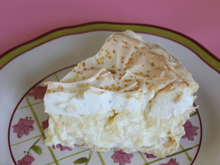 pineapplepieslice Pineapple Sour Cream Pie