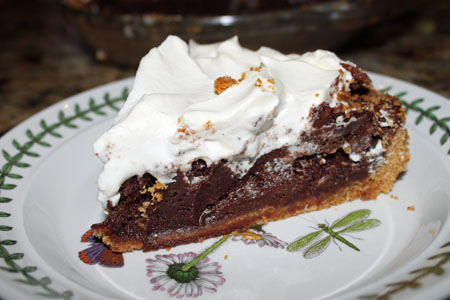 slice of fudge pie