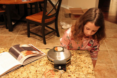 fuzzwithwaffle Fuzz, who learned how to make golden waffles at a La Quinta now making them at home.