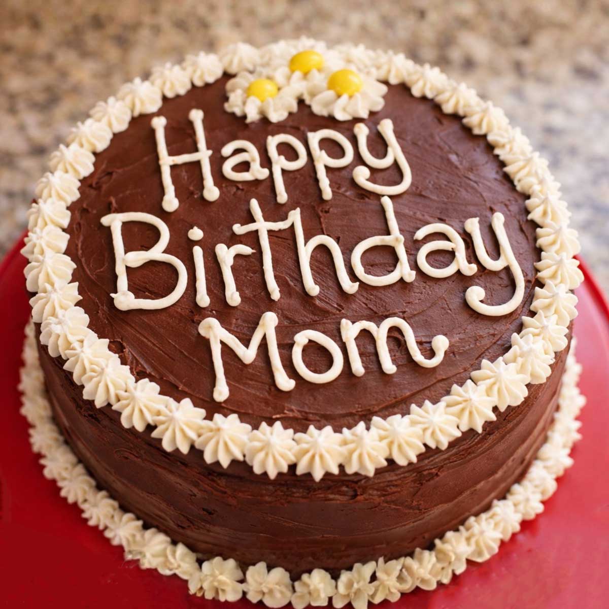 Mom's Chocolate Cake recipe with melted unsweetened chocolate and no cocoa powder.