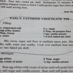 Earl's Favorite Chocolate Pie
