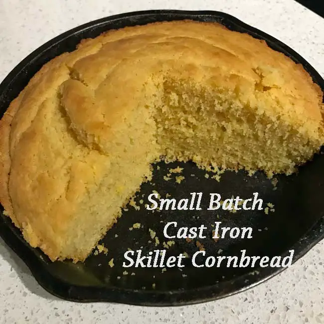 Small batch cast iron skillet cornbread