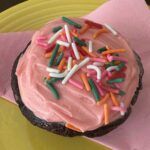 Pink Frosted Chocolate Cupcakes recipe adapted from Magnolia Cookbook