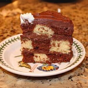 Checkerboard Cake without a special pan recipe