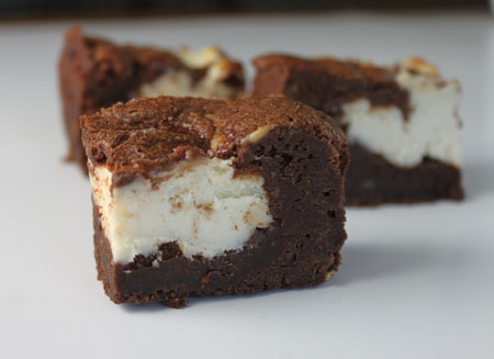 Thick Cream Cheese Brownies