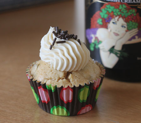 Irish Cream Chocolate Chip Cupcakes