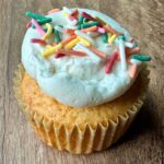 Cornstarch Frosting on a cupcake