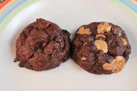 double chocolate peanut butter cookies