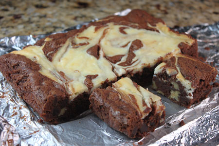 creamy cheese brownies