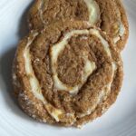 Cheesecake Ginger Cookies are soft, spicy cookies with a pinwheel of cream cheese.