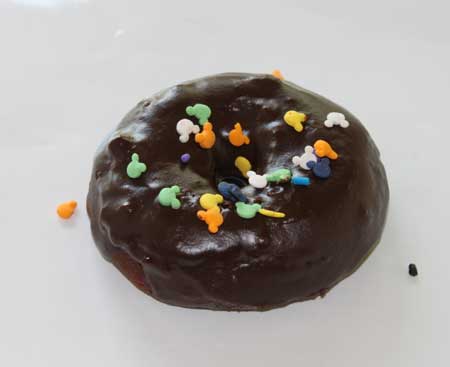 chocolate coated doughnut