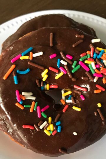 Make Ahead Doughnuts recipe plus chocolate glaze.