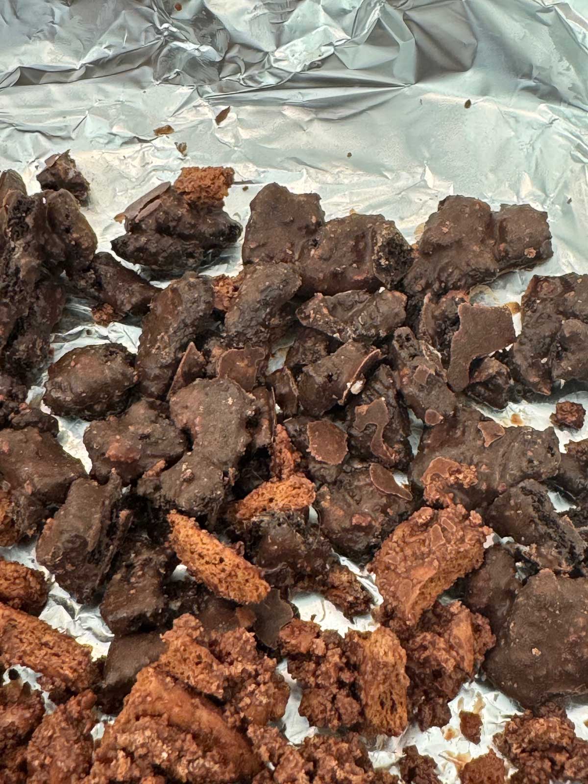 Crunchy bits to put in a Carvel copycat recipe.