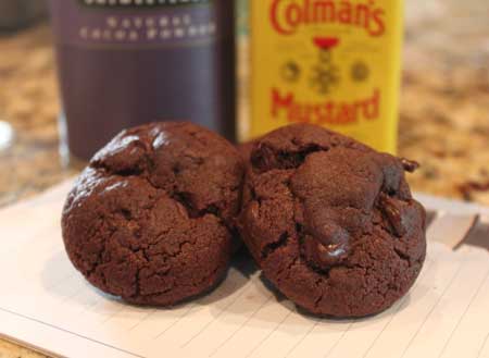 mustardcookies Mustard Spiced Chocolate Cookies