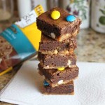 brownies with a macadamia cookie crust