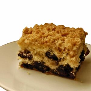 Basic Blueberry Buckle recipe designed for an 8-inch pan.