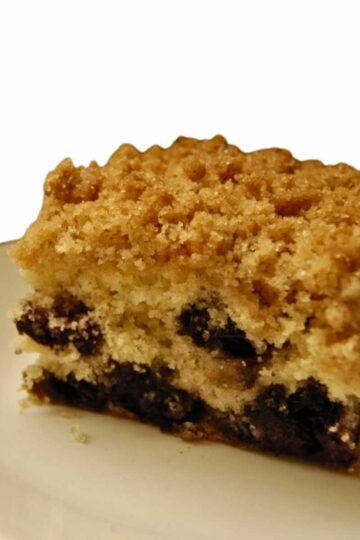 Basic Blueberry Buckle recipe designed for an 8-inch pan.