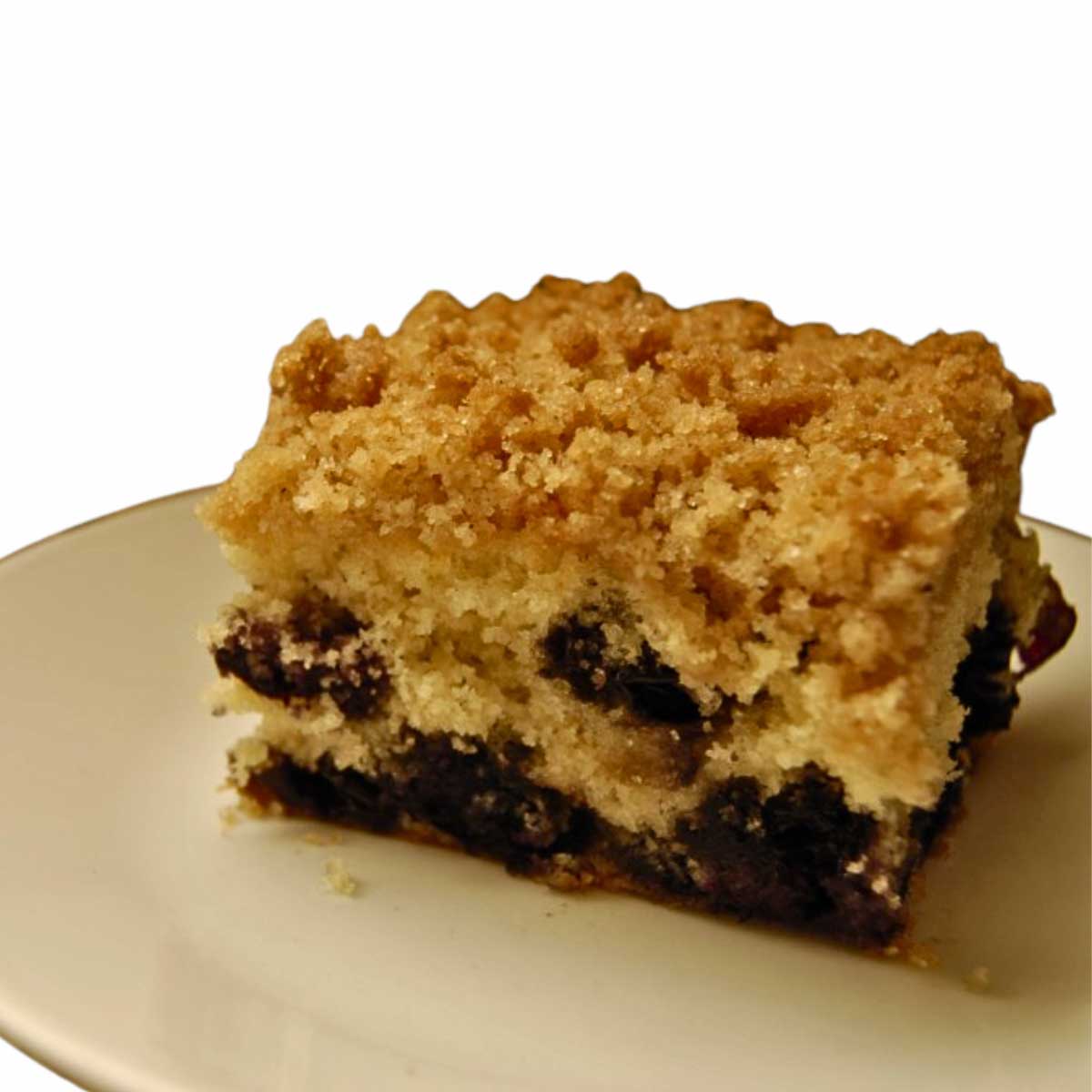 Basic Blueberry Buckle recipe designed for an 8-inch pan.