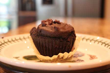 chocolatemuffin2 chocolate apple butter muffins