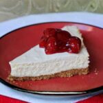 Hollywood Cheesecake recipe halved and baked in a loaf pan.