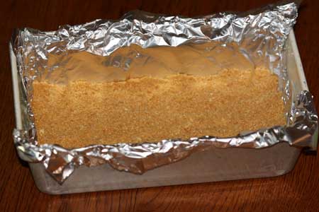 loaf pan with graham crust